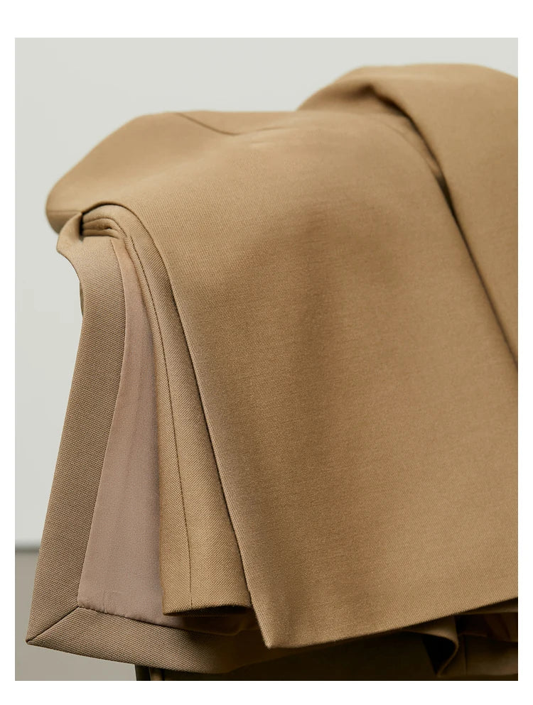 Casual High-Waisted Suit A-Line Skirt