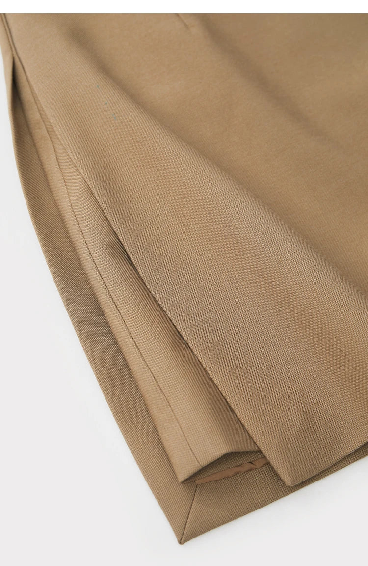 Casual High-Waisted Suit A-Line Skirt