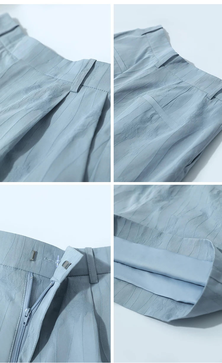 Casual Loose Jacquard Cotton Shorts