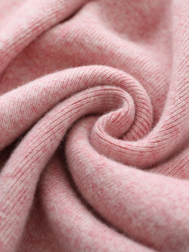 Wool Casual Drawstring Stretch Wide-Leg Pants